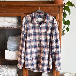 American Eagle Outfitters Blue and Red Plaid Shirt